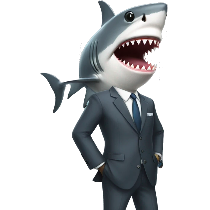 Shark in suit emoji