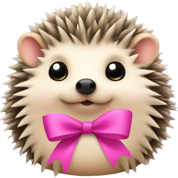 hedgehog with a pink bow emoji