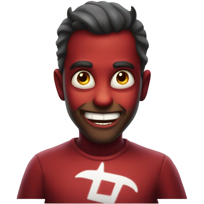 Devil emoji with smug grin of 3 years old who know what he did emoji