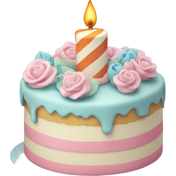pastel birthday cake emoji