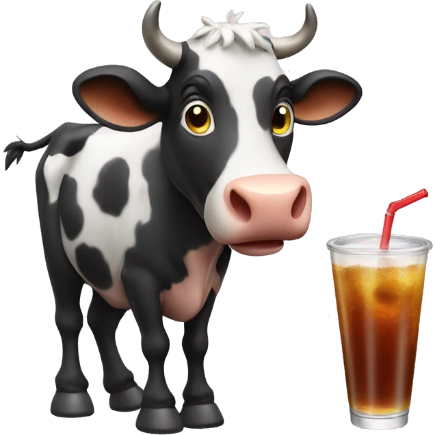 cow drinking soda  emoji