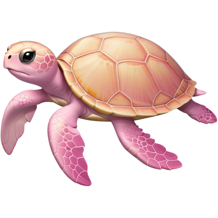 light pink baby turtle swimming emoji