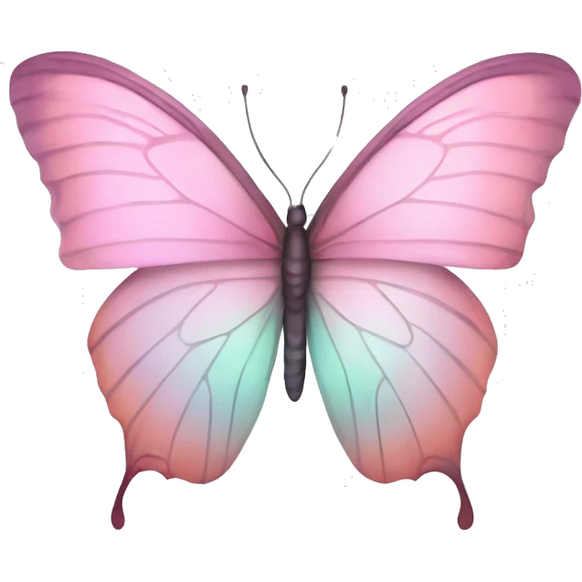 Pastel pink iridescent butterfly emoji