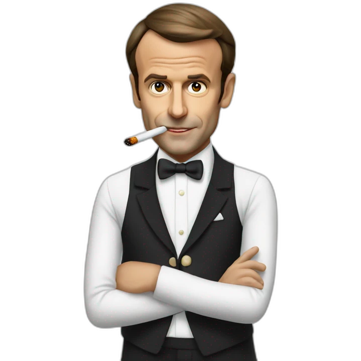 Emanuel macron is smoking emoji