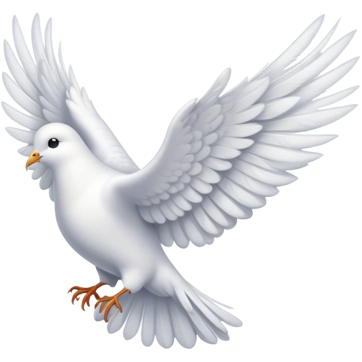 cute white dove wing emoji