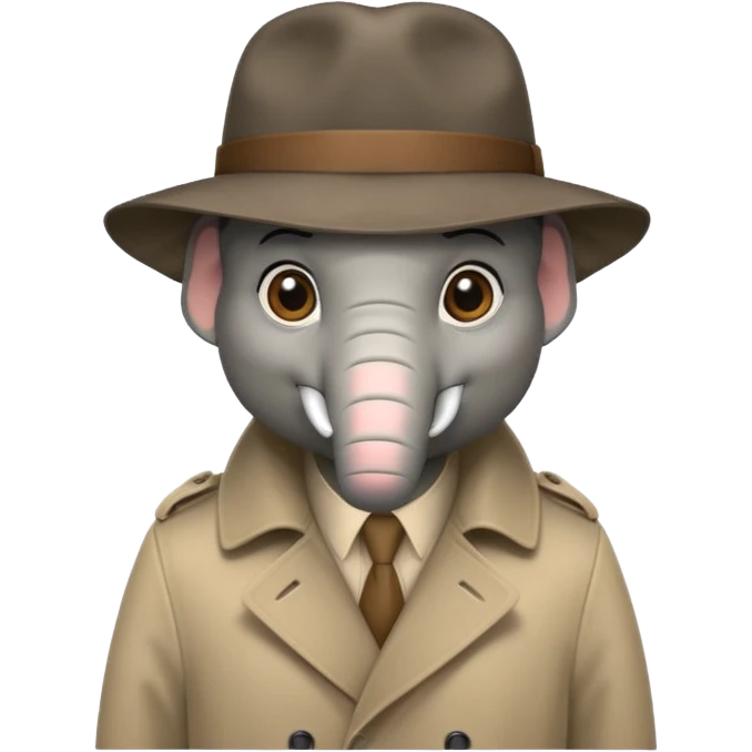 Elephant Detective  emoji