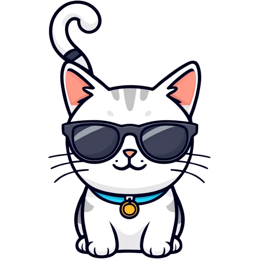 Cat with sunglasses emoji