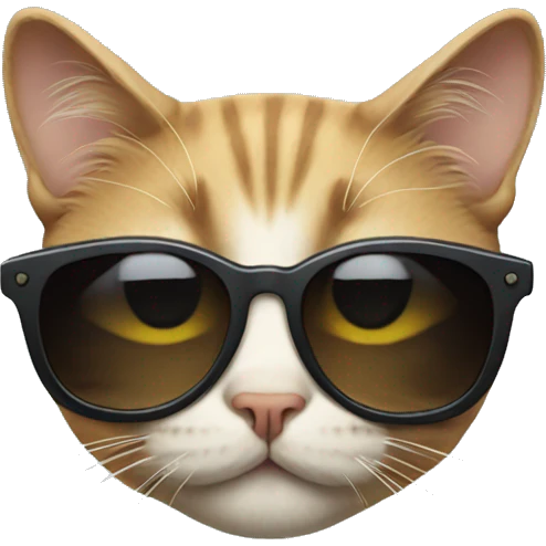 Cat with sunglasses emoji