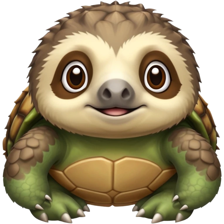 Turtle and Sloth mixed in emoji