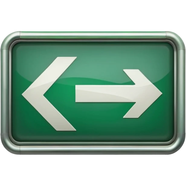 Exit Sign – green arrow, Subway Sign. emoji