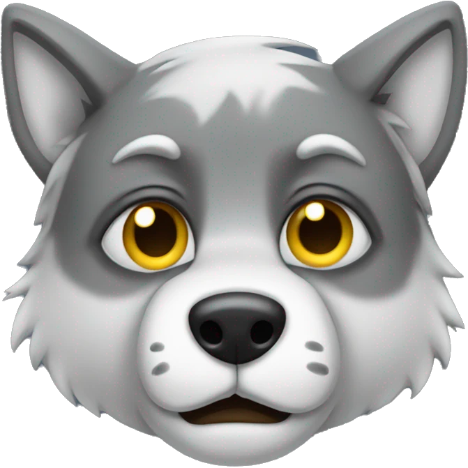 Crying wolf tears emoji