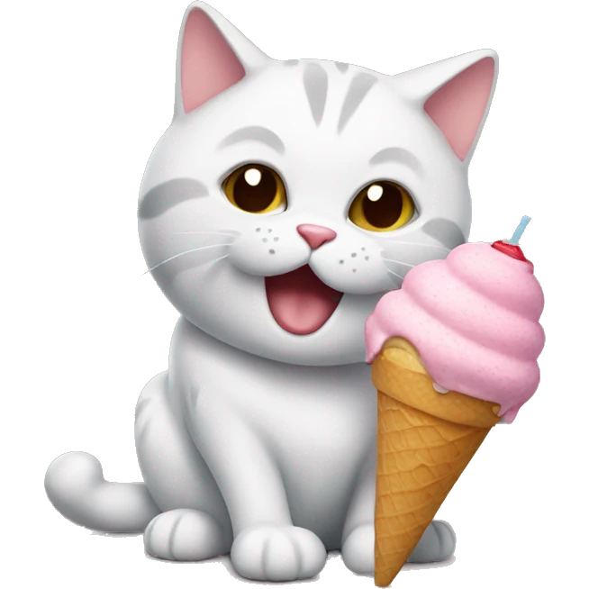 cat with ice cream  emoji