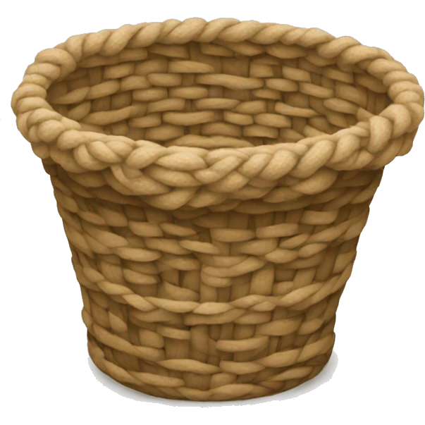 knitted empty basket emoji
