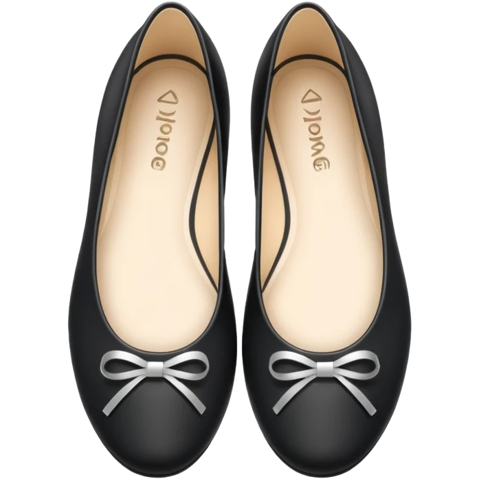 plain isolated black ballet flats emoji