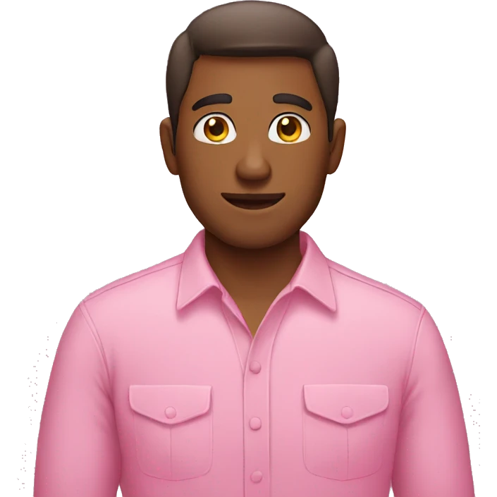 man wearing pink shirt emoji