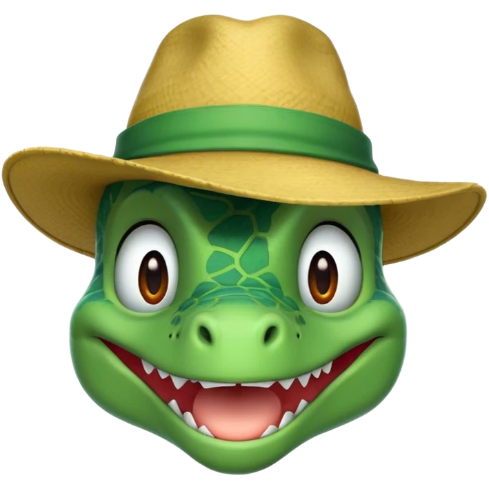 Dino mit hut emoji