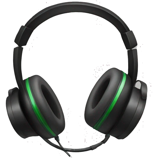 Headphones with black bow  emoji