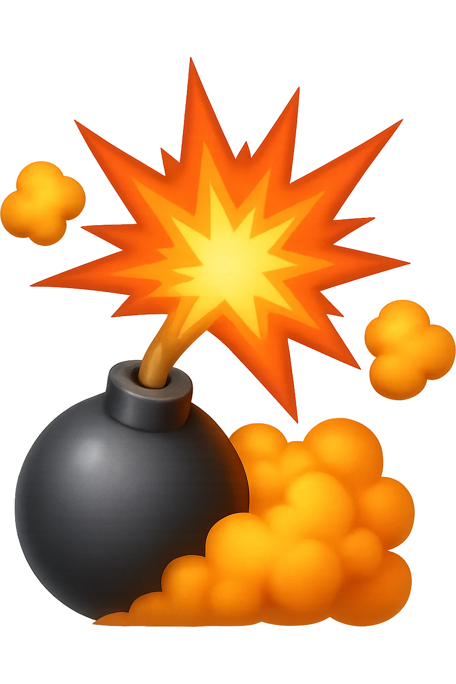 emoji stile iphone di una bomba che esplode emoji