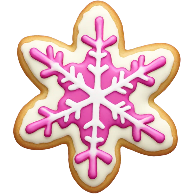 pink snowflake cookie  emoji