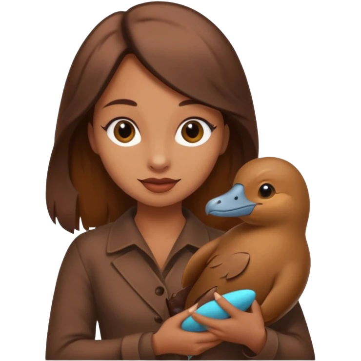 woman with platypode emoji
