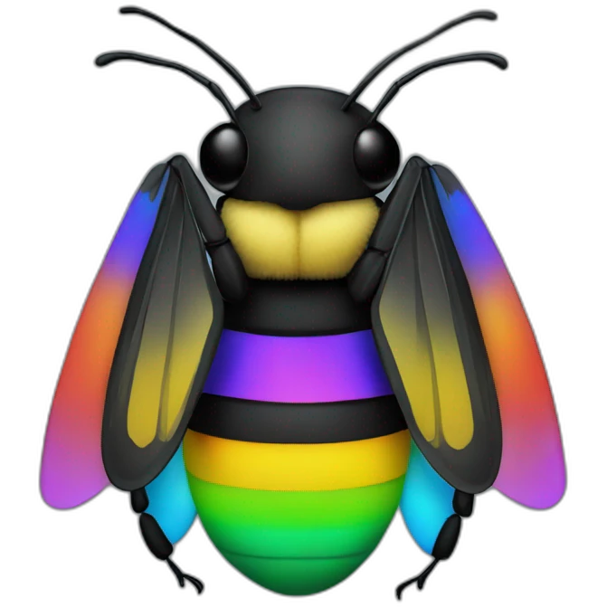 rainbow bumblebee emoji