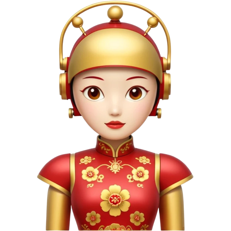 chinese robot, cheongsam
 emoji