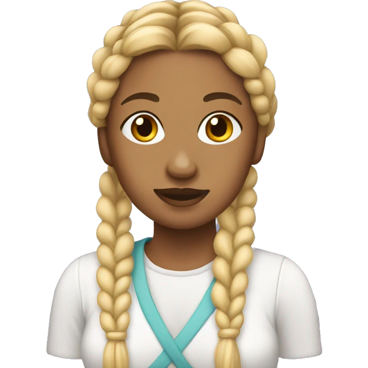 Lady with blonde braids emoji