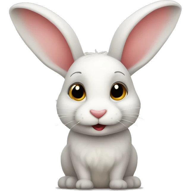 Rabbit with love emoji