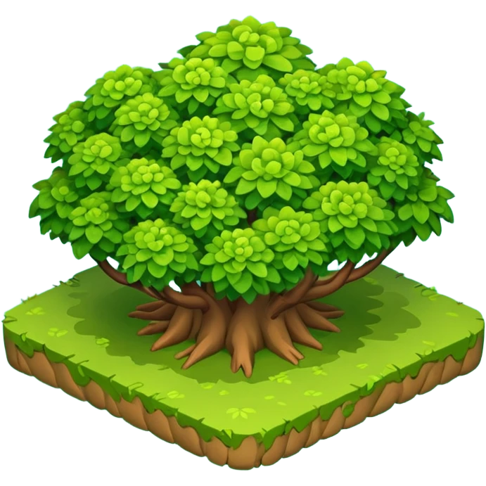 isometric bush emoji