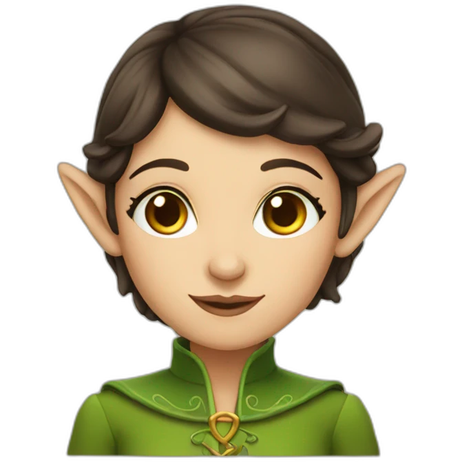 Brunette elf girl emoji
