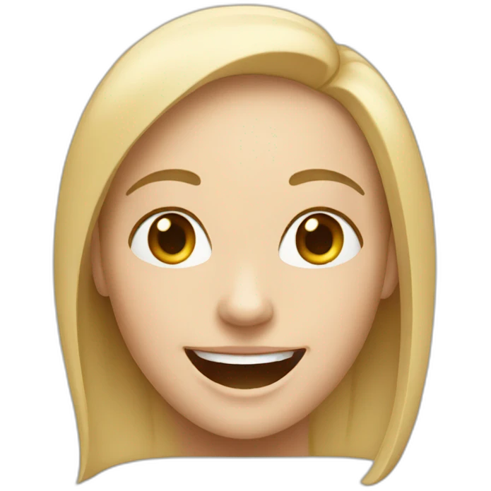 Happy white woman emoji