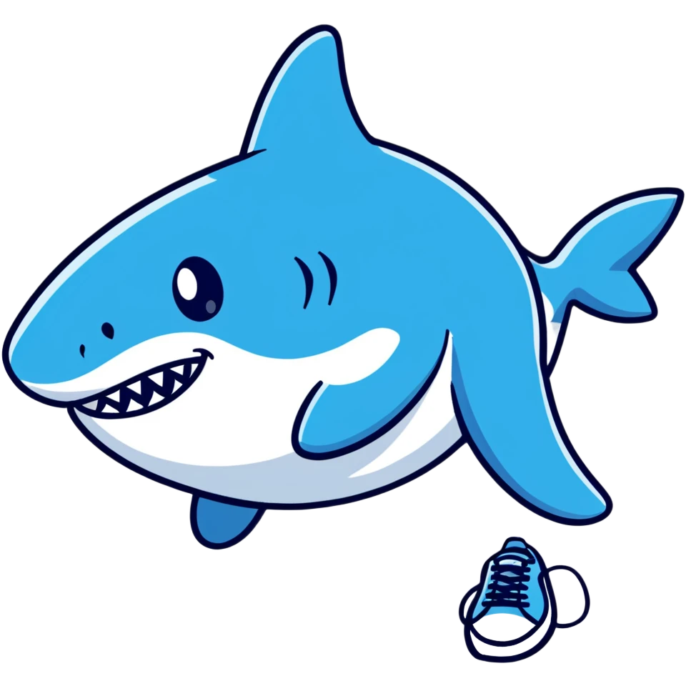 “Tralalelo Tralala — a surreal shark with three legs wearing blue Nike sneakers, running joyfully. Cartoon style, vibrant colors, meme-inspired.” emoji
