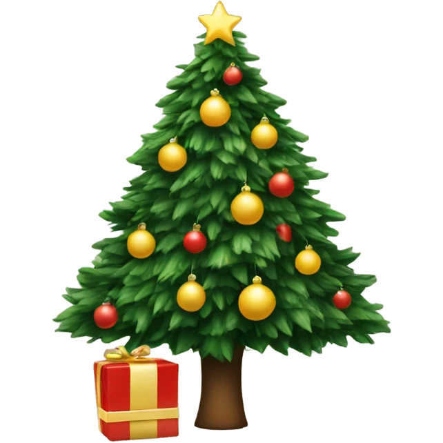 Cristmas tree black emoji