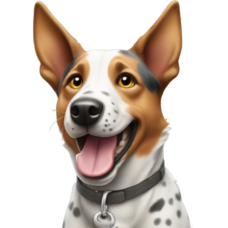 Cattle Dog smiling emoji