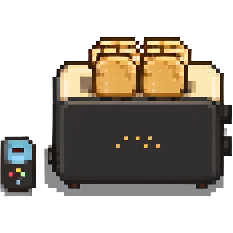 Toaster with bread emoji