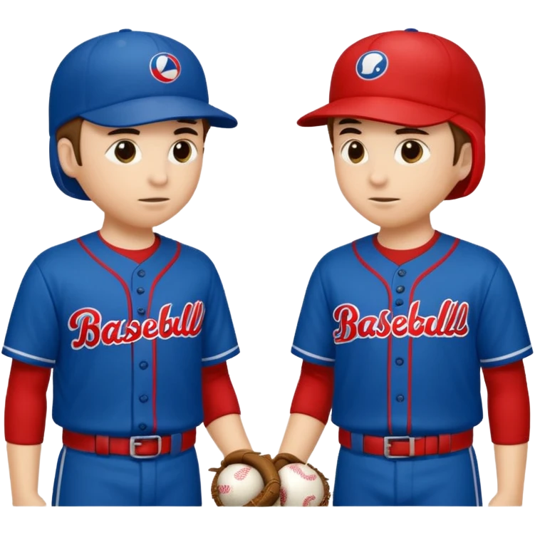quiero dos equipos enemigos de baseball  emoji