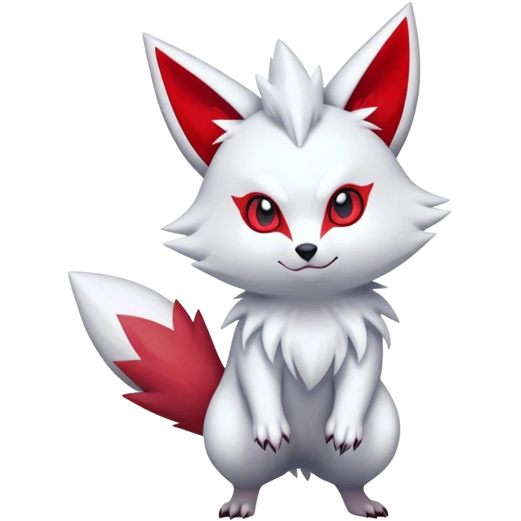 Epic Shiny Cool Cute Kawaii Zangoose-Zorua-Pokemon-fakemon-hybrid-animal Full Body  emoji