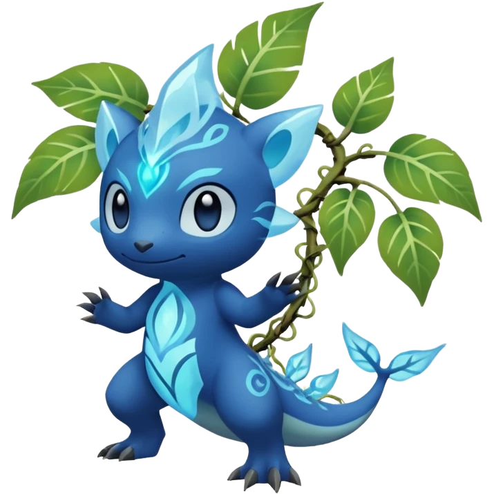 Elemental Exotic Tropical Celestial Sparky Fierce Viney Vinal Dusky Aurorus-Amaura-Auroras-Pokémon-Fakémon-creature emoji