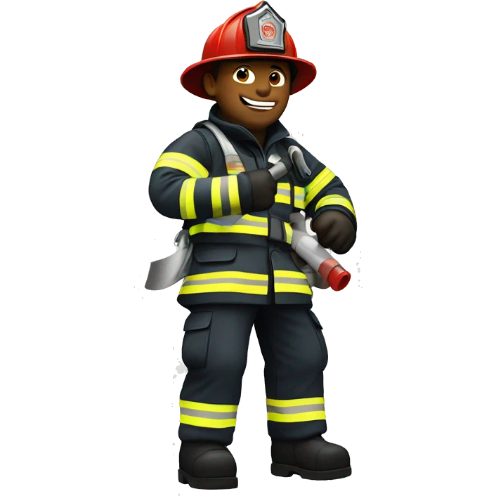fire fighter fighting a fire emoji