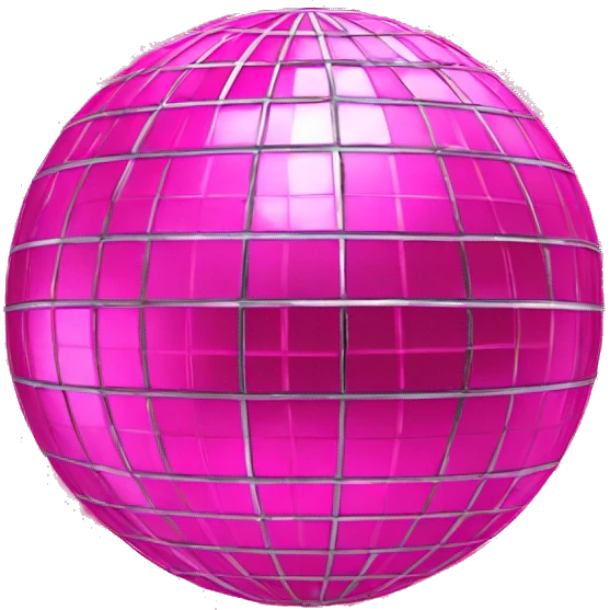 Hot pink disco ball emoji