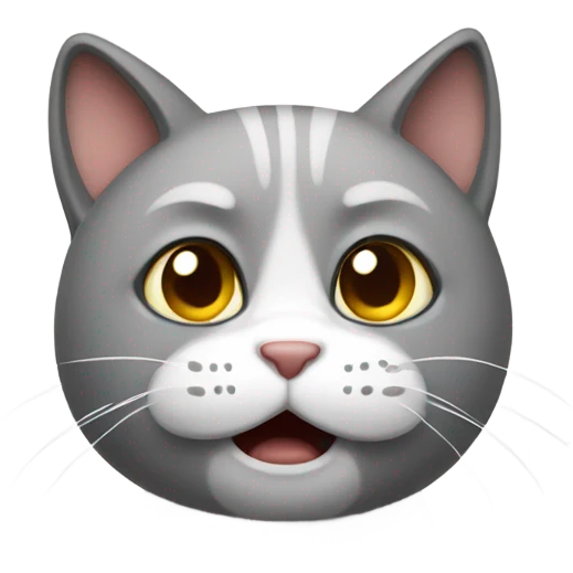 Anxious cat emoji