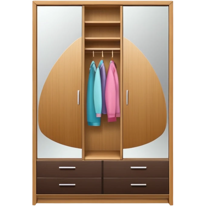 wardrobe modern closed mirror door emoji