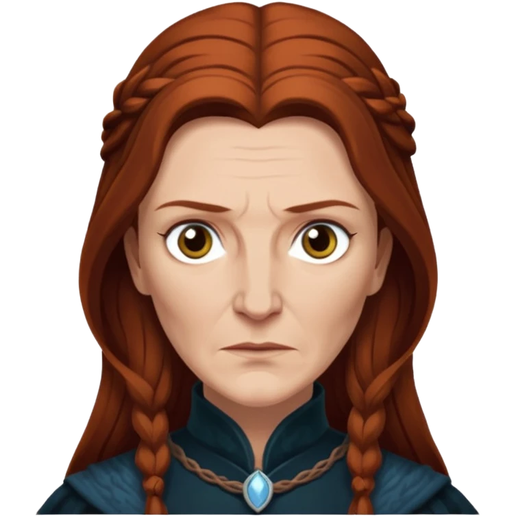 Catelyn Stark Games of Throne Face Only emoji