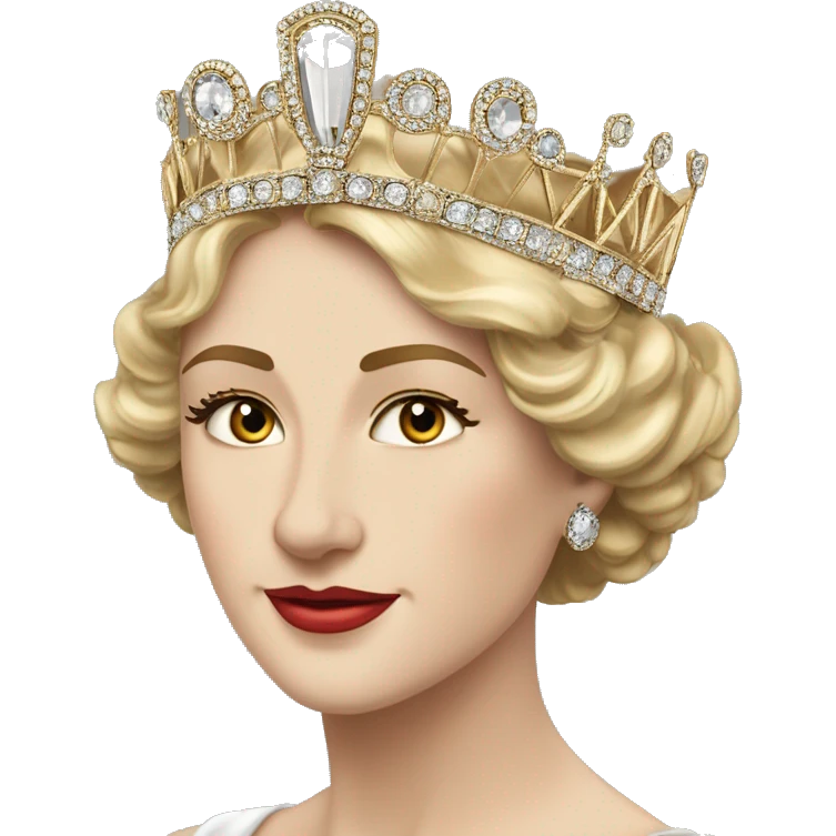 art deco queen mary 20's tiara gold crystals emoji