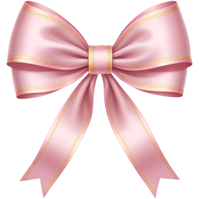 rococo ribbon light pink emoji