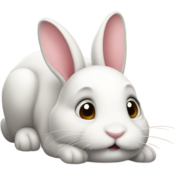 Bunny stretched out  emoji