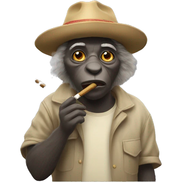 Rata con cigarro  emoji