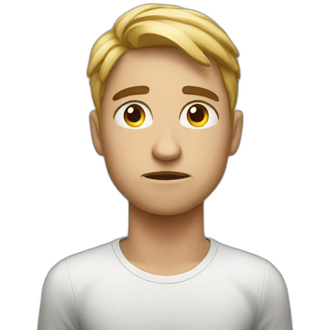 the european student is upset emoji