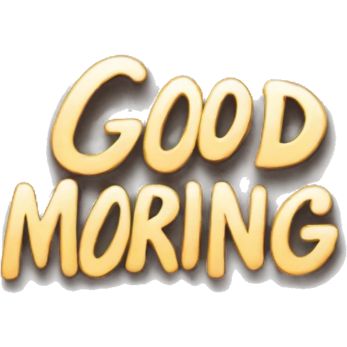 inscription "good morning" emoji