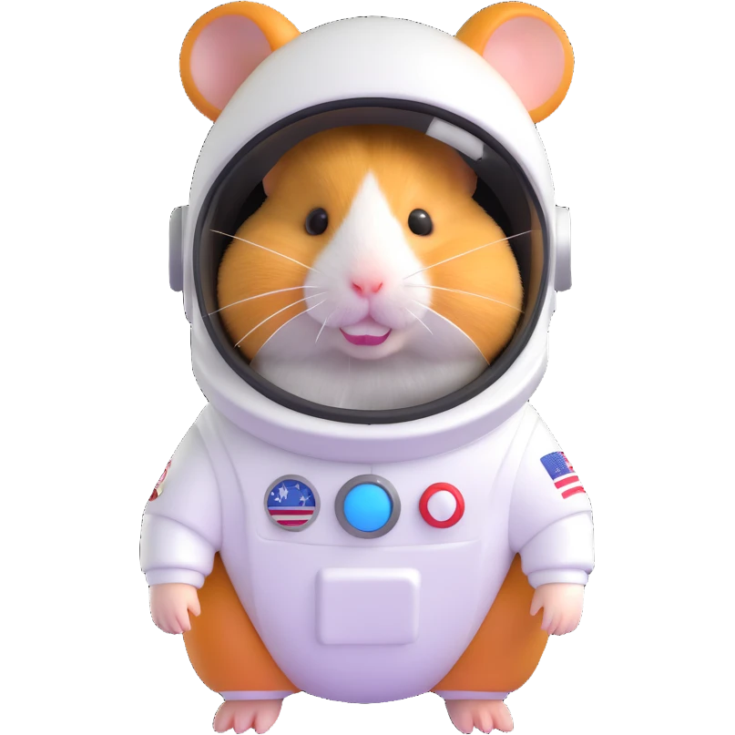 cute hamster astronaut with helmet emoji